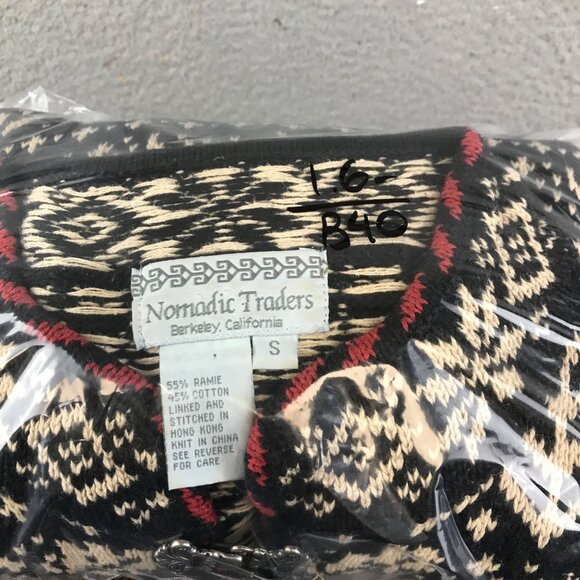 Vintage Nomadic Traders Nordic Wool Sweater With Reindeer & Pine Design S - Picture 9 of 9